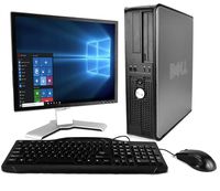 Dell Optiplex with 20-Inch Monitor (Core 2 Duo 3.0Ghz, 8GB RAM, 1TB HDD, Windows 10 Professional), Black (Renewed)