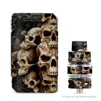 IT'S A SKIN Decal Vinyl Wrap for VooPoo Drag Mini & UForce T2 Tank Vape Sticker Sleeve Cover/Wicked Skulls Tattooed