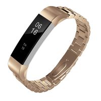 TiMOVO Band Replacement Compatible with Fitbit Alta/Alta HR, Premium Stainless Steel Metal Watch Band Wrist Band Strap Accessory Fit Fitbit Alta/Alta HR - Rose Gold