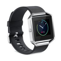 GinCoband Fitbit Blaze Bands Replacement for Fitbit Blaze Smart Watch No Tracker 8 Color Large Small Women (Black, Large)