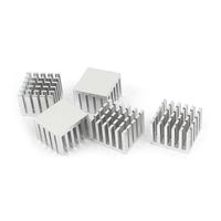 5 Pcs Silver Tone Aluminum Radiator Heat Sink 20mm x 21mm x 15mm