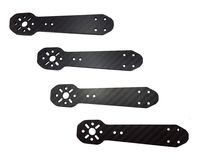 Usmile 4 Pcs 4mm Carbon Fiber Arms for 250mm FPV Carbon Fiber Quadcopter Frame Replacement QAV250 ZMR250