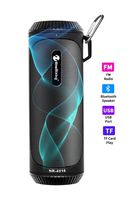 Portable Radio Boombox Blue Tooth Speaker with Flashlight and USB/TF/FM Radio,Wireless Stereo Pairing,Waterproof Rechargeable Durable Design Suitable for Home, Travel and Outdoors (Black)