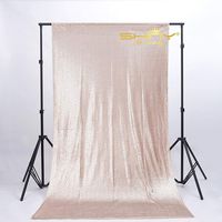 ShinyBeauty Sequin Photo Backdrop Champagne 8FTx8FT Wedding Backdrop Curtains Champagne Blush Portable Backdrop Wine Party Decoration-191014E