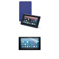 Amazon Cover (Cobalt Purple) and Screen Protector (Clear) for Fire HD 8 Tablet (7th Generation, 2017 Release)