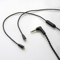 MEE audio MMCX Headset Cable with in-line Remote and Microphone for Pinnacle P1 in-Ear Headphones (Black)