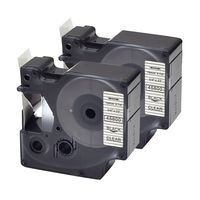 2PK Dymo D1 Standard Labeling Tape 45800 3/4-inch 19mm Black on Clear Label Refills Compatible for LabelManager 350D 400 500TS