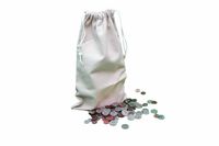 UBICON 14 x 24 Inches Large Size Heavy Duty Flat Bottom Coin Bags with Draw Strings, 5-Pack (LAFBDS5)