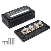 T Tocas 300A Heavy-Duty Module Design Power Distribution Block Busbar Box with 4x M8(5/16") Terminal Studs