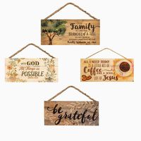 Wooden Hanging Sign, Wall Hanging Tag Pray Family Friendship Love Sign Letter Hanging Plaque Wall Art Decor 5x10 inch