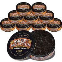 Smokey Mountain Herbal Snuff - Peach - 10-Can Box - Nicotine-Free and Tobacco-Free