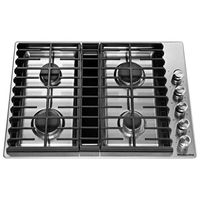 KitchenAid KCGD500GSS 30" 4 Burner Stainless Steel Gas Downdraft Cooktop
