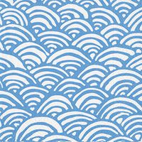 Caspari Lulu's Rainbow Blue Cocktail Napkins