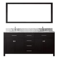 Virtu USA MD-2072-WMRO-ES Caroline Bathroom Vanity 72 inches Espresso