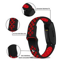 Lintelek Replacement Bands Compatible with Fitbit Inspire HR,Soft Friendly Silicone Wristband,Washable Breathable Straps for Sports Women Men,Small Large (Purple Pink, Large)