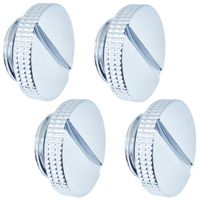 IronBuddy G1/4" Stop Plug Fitting Thread Water Stopper Plug with Coin Slot for Computer Water Cooling System, Sliver, Pack of 4