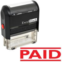 Paid Self Inking Rubber Stamp - Red Ink (Stamp Only)