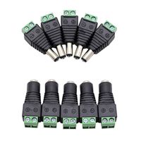 YESSKO 5X Male+ 5X Female 2.1x5.5mm DC Power Plug Jack Adapter Wire Connector for CCTV Adapter Kit (Black)