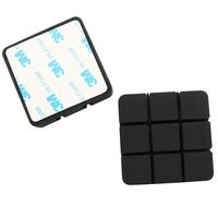 Longdex Cable Clips 2PCS Black Quadrate Self Adhesive Silicone Cord Organizer Desktop Wire Holder Management