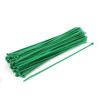uxcell 5mm x 300mm Self Locking Nylon Cable Ties Heavy Industrial Wire Zip Ties Green 100pcs