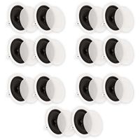 Theater Solutions CS8C in Ceiling 8" Speakers Surround Sound Home Theater 7 Pair Pack 7CS8C
