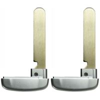 qualitykeylessplus Two Emergency Smart Prox Remote Fob Key Insert Replacements for Acura Uncut Blade Free KEYTAG