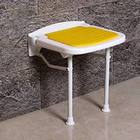 Shower seat,Folding seats Shower&bath stools&benches Wall mount Changing shoes stool For adults Elderly Bathroom Corridor Rest-yellow