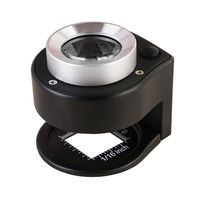 30X Loupe Magnifier with 6 LED and UV Light,Desktop Portable Metal Magnifier Folding Scale Sewing Magnifing Glass for Textile Optical Jewelry Tool Coins Currency (Black)