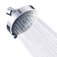 Shower Head High Pressure Rain Fixed Showerhead Rainfall 5-Setting with Adjustable Metal Swivel Ball Joint - Relaxed Shower Experience Even at Low Water Flow & Pressure Aisoso