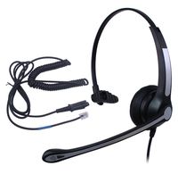 Audicom Monaural Call Center Headset with Mic + Quick Disconnect Headphone for Cisco Telephone IP Phones 7931G 7940 7940G 7941 7942 and Plantronics Amplifier M10 M12 Vista Modular Adapters(700RQDRJ2C)