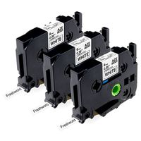 Replace P-Touch TZ 9mm 0.35 Inch Laminated Label Tapes, Black on White, TZe-221 TZ221 TZe221, Compatible with Brother P Touch Label Makers PT-D200 PT-D210 PT-1750 PT-E300 PT-D400, 3/8Inch x 26.2ft, 3P