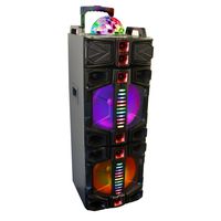 BeFree Sound Dual 12 Inch Subwoofer Bluetooth Portable Party Speaker With LED Lights, USB/SD Input, Fm Radio, Remote Control And Wireless Microphone