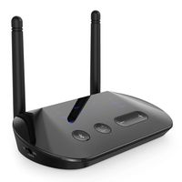 Bluetooth Transmitter Receiver, Boltune Bluetooth V5.0 aptX HD Low Latency Long Range Wireless Audio Adapter for TV, Home Stereo, Optical AUX RCA, Dual Link, Extender, Pairs Two Headphones