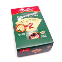 Melitta Cone Coffee Filter Number 2, Natural Brown, 100 Count