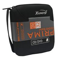 Xiongye 32 Disc CD DVD Storage Organizer Holder Case Bag Portable Wallet Album Box Double Side CD Bag (Black)