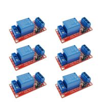 FICBOX 6Pack 5V One 1 Channel Relay Module Board Shield With Optocoupler Support High And Low Level Trigger Power Supply Module For Arduino