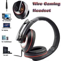 USHOT Kubite Surround Wire Gaming Headset Earphone Stereo Headphone With Mic For PS4 Black One Size