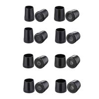 MG554zy0 8Pcs Non-Slip High Heel Protectors Noise Reduce Shoes Repair Cap Stiletto Covers 8Pcs Non-Slip High Heel Protectors Noise Reduce Black XS