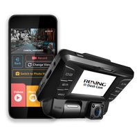 Rexing V2 Front + Back Dual Camera 1080p Full HD Wi-Fi Ultra Wide Angle LCD Screen Car, Uber, Taxi Dash Cam