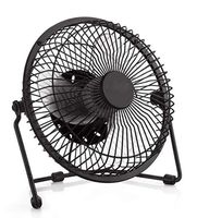 USB Powered Fan Station Cooling for Laptop desks, desks, car Portable Desktop Fans, Table Fans (Metal 6 inches Black)