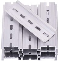 Keadic 15Pcs DIN Rail Slotted Aluminum RoHS, 4 Inches Long 35mm Wide 7.5mm High