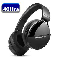 Beexcellent Wireless Bluetooth Headphones, 40 Hours HiFi Stereo Bluetooth 5.0 CVC 6.0 Over Ear Headphones with Build-in Mic, for iPhone Samsung Huawei iPad Cellphone