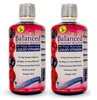 Balanced Essentials 2 Pack Natural Liquid Nutritional Supplement Vitamin 32 Ounces Very Berry S-BE32