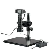 AmScope H800-10MA Digital Monocular Inspection Microscope, 0.7X-5.0X Zoom Objective, 11X-80X Magnification, 4-1/8" Working Distance, Pillar Stand, 110V-240VIncludes 10.7MP Camera with Reduction Lens and Software