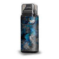 Skin Decal for Aspire Breeze 2 2nd gen Vinyl Wrap/Blue Grey Painted Clouds watercolor