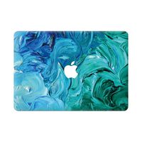 Coco and Toffee | Aqua Swirl Highest-Grade Vinyl Skin Sticker compatible with MacBook Old Retina 13 (A1425/A1502)