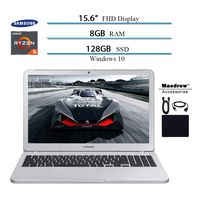 Samsung Notebook 5 15.6" Laptop Computer Notebook, AMD Ryzen 5, 8GB Memory, 128GB SSD, Windows 10 w/ Masdrow Accessories