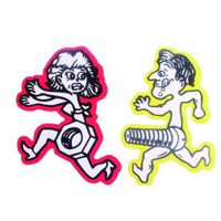 1 Pair Funny Men Bolt Chase Women Nut Run Car Sticker Motorcycle Decal Accessory - Yellow Man