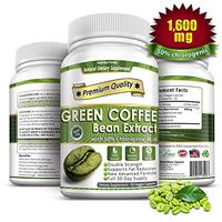 Green Coffee Bean Extract 1600mg with 50% Chlorogenic Acids * 60 Veggie/Gluten Free Capsules for Weight Loss