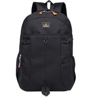 Vinjeely Unisex Backpack Large Capacity Nylon Middle/High School Student Laptop Travel Bag (Black)